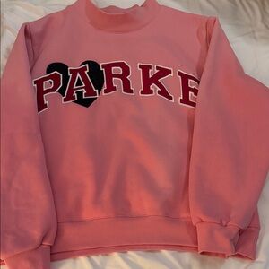 Parke Pink Mock Neck Sweatshirt